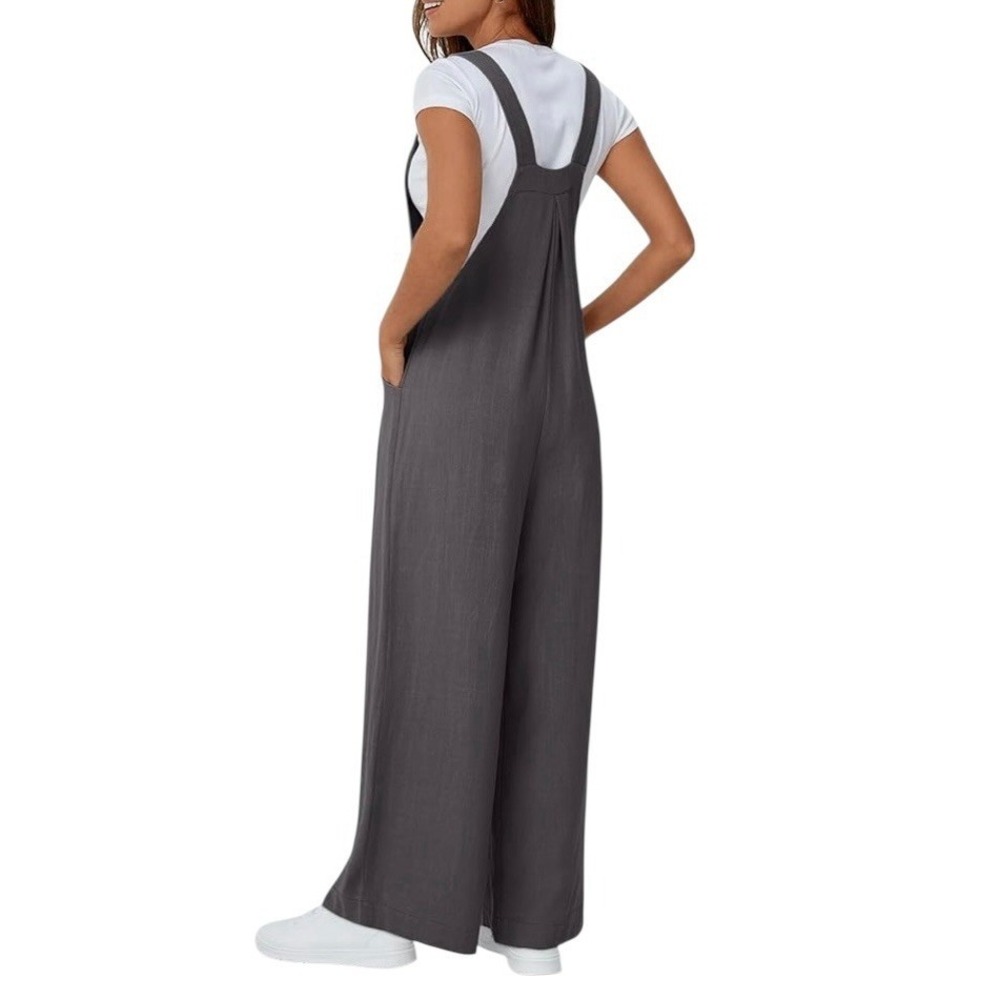 NWT Beach Vacation Relaxed Jumpsuit Overalls Wide Leg GorpCore Granola Girl XL - Picture 3 of 14
